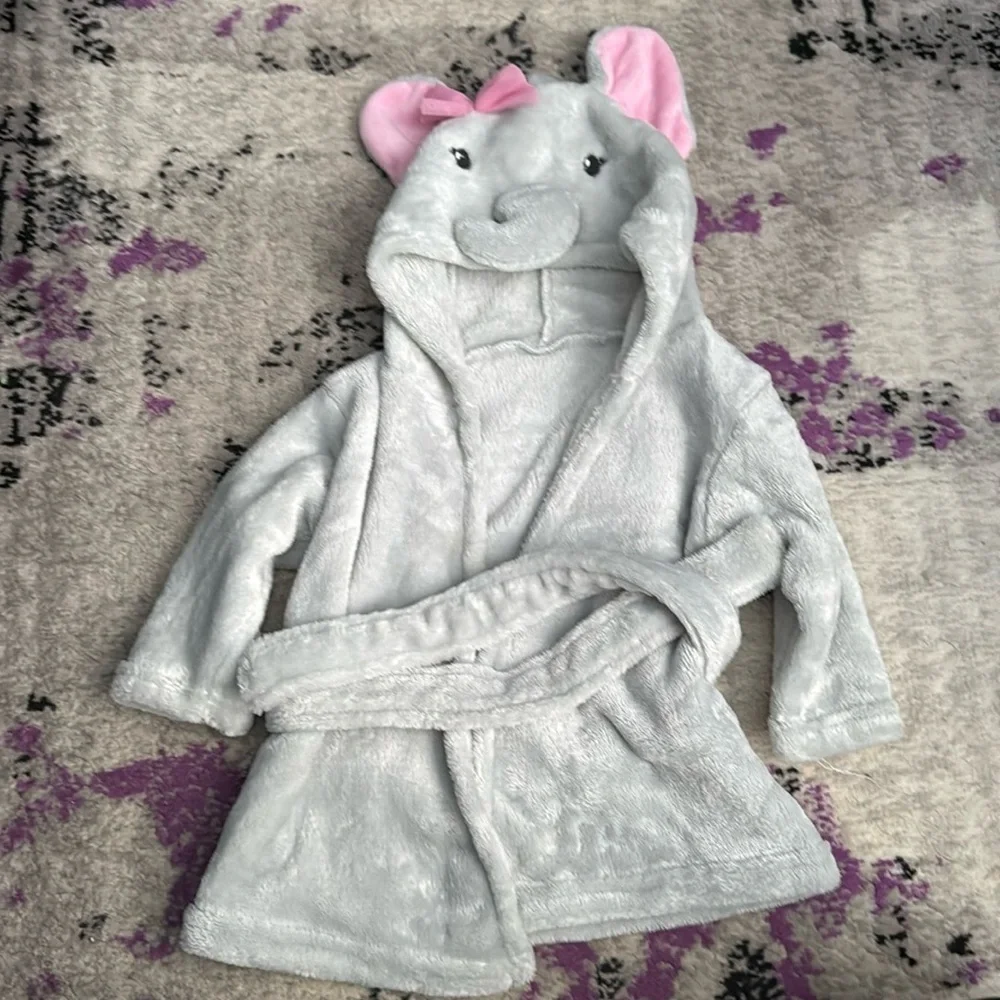 Hudson Baby Infant Pretty Elephant Bathrobe